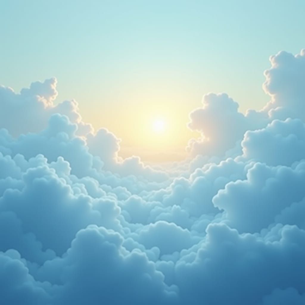 Serene Ombre Background with Swirling Cloud Patterns