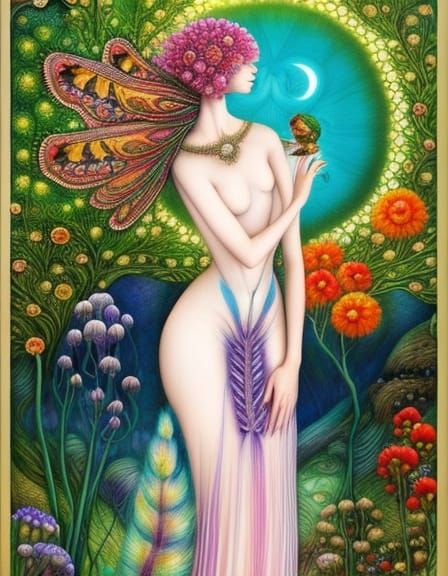 Surreal Brain Network in Watercolor Art Style