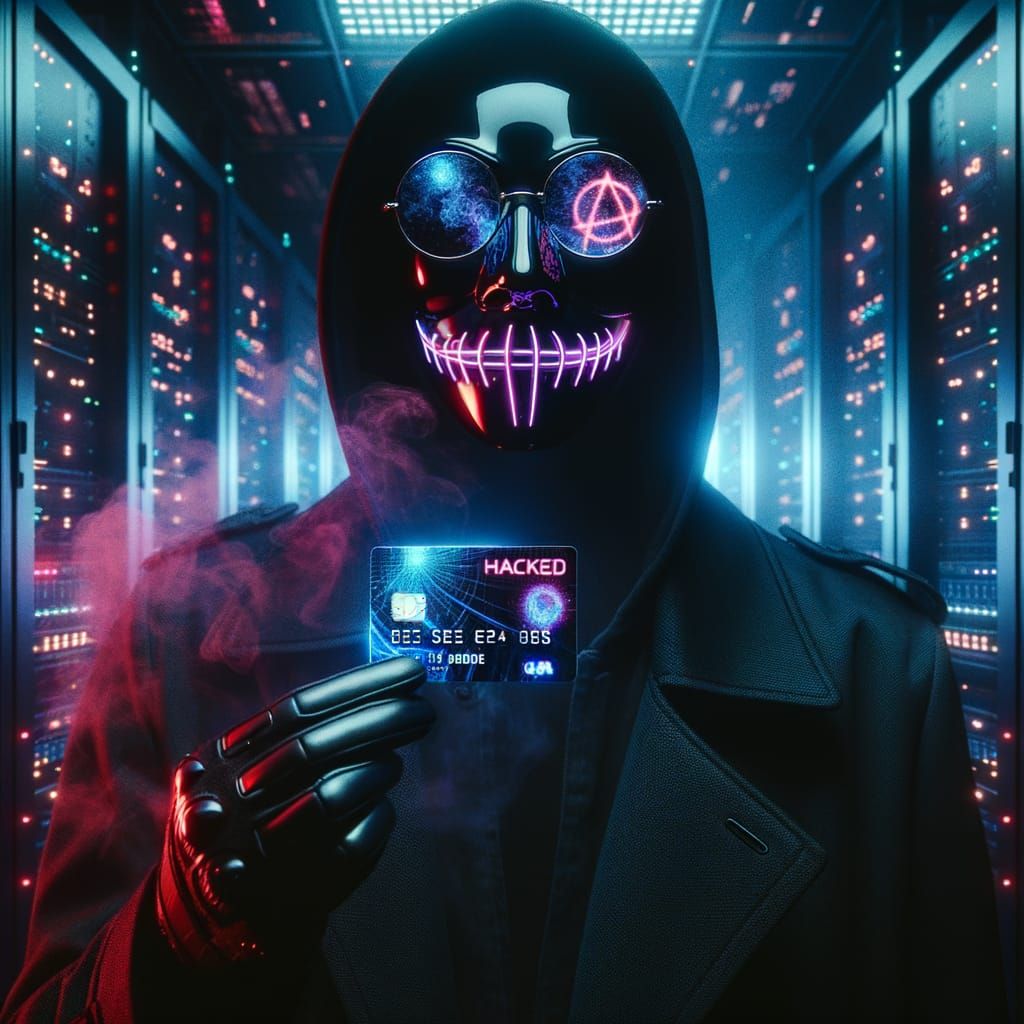 Rebel Hacker Stands Against Digital Oppression in Neon-Lit S...