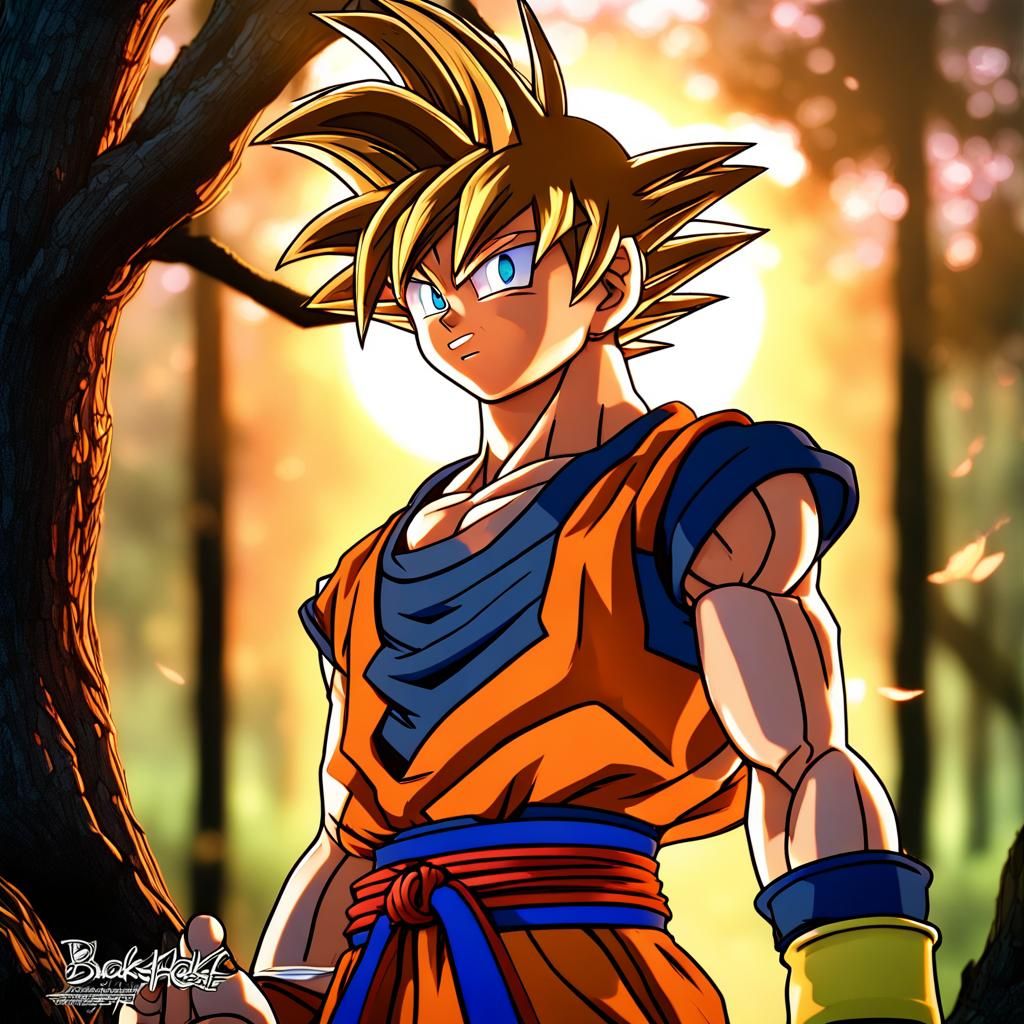 Son Goku in Kingdom Hearts Style Sunset