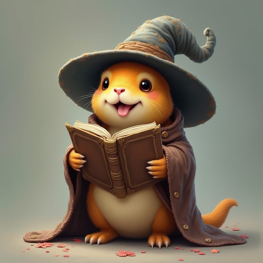 Quaggan Wizard with Ancient Book