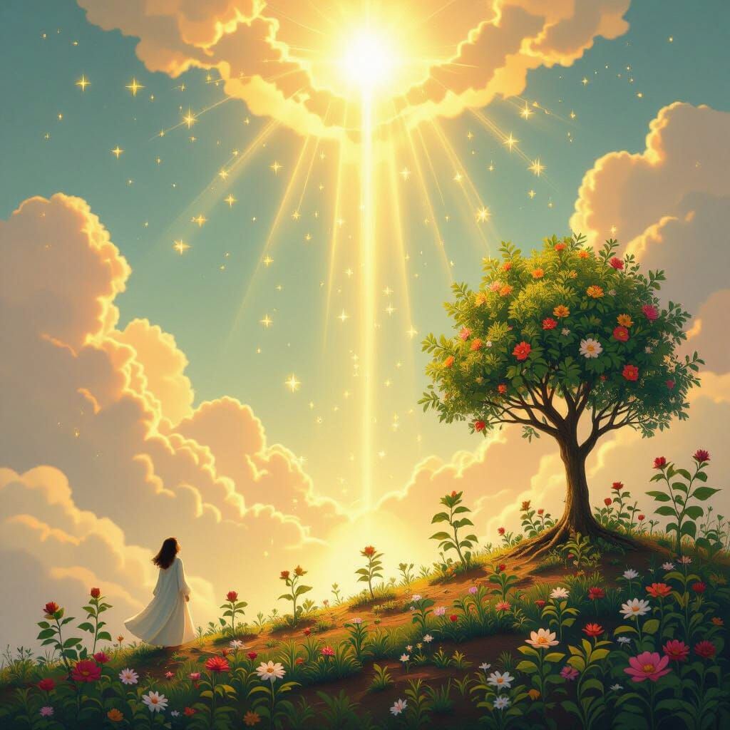 Ethereal Spirit Grants Life: From Sprouts to Fruiting Trees