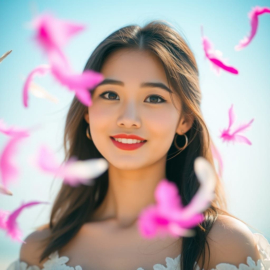 Dreamlike Portrait of a Young Asian Woman