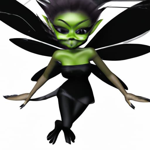Dark Evil Tinkerbell Fairy with Devilish Charm