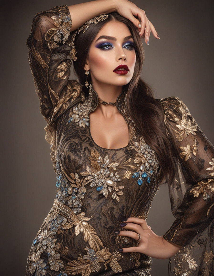 Surreal Red Diamond Goddess in Luxe Editorial Style Photogra...