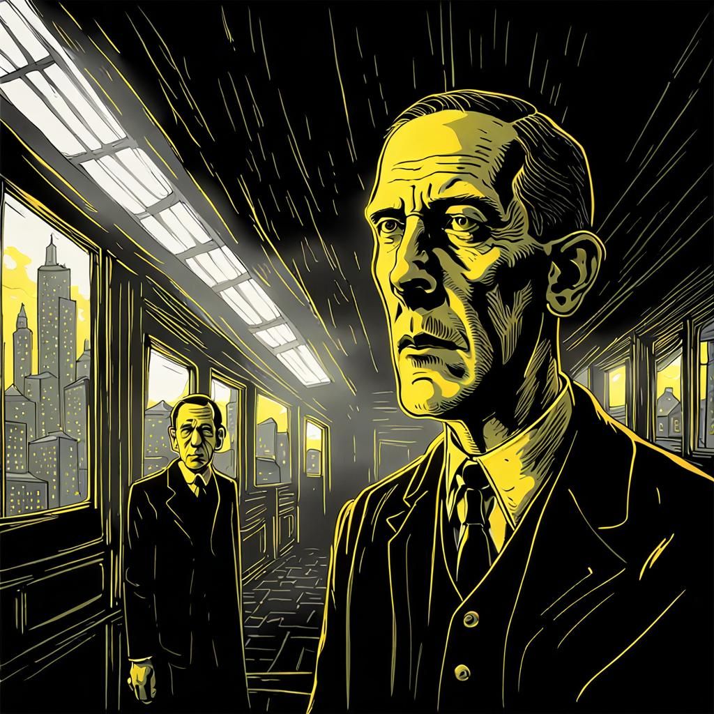 Lovecraft's Roommate Nightmare in German Expressionist Style