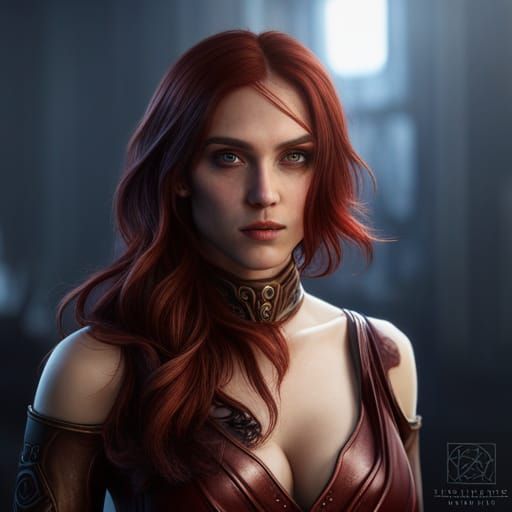 Grace the Human as Detailed Matte Painting