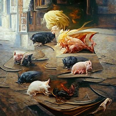 The Seven Deadly Sins: Oil Painting