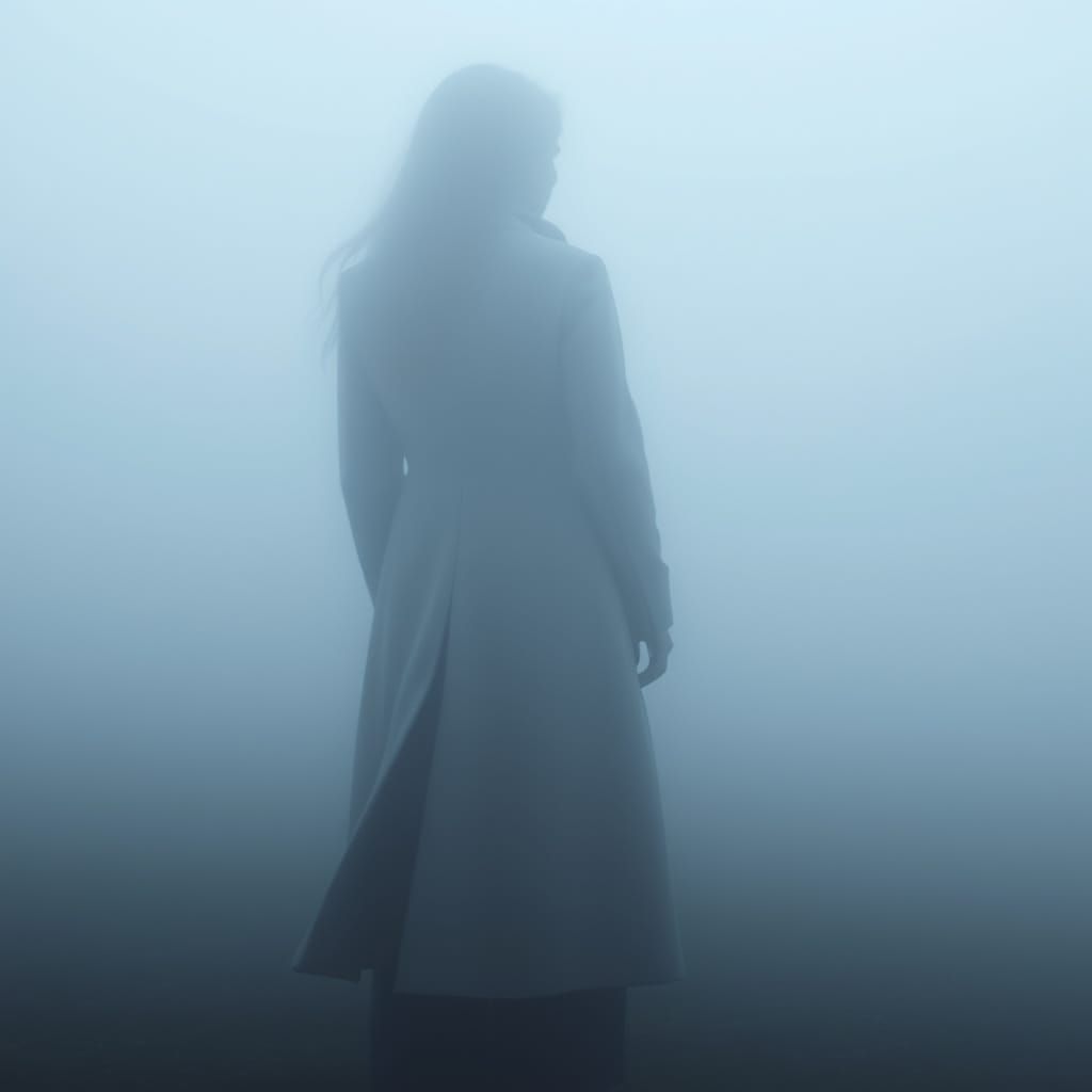 Mystical Woman in Fog, Cinematic Dreamscape