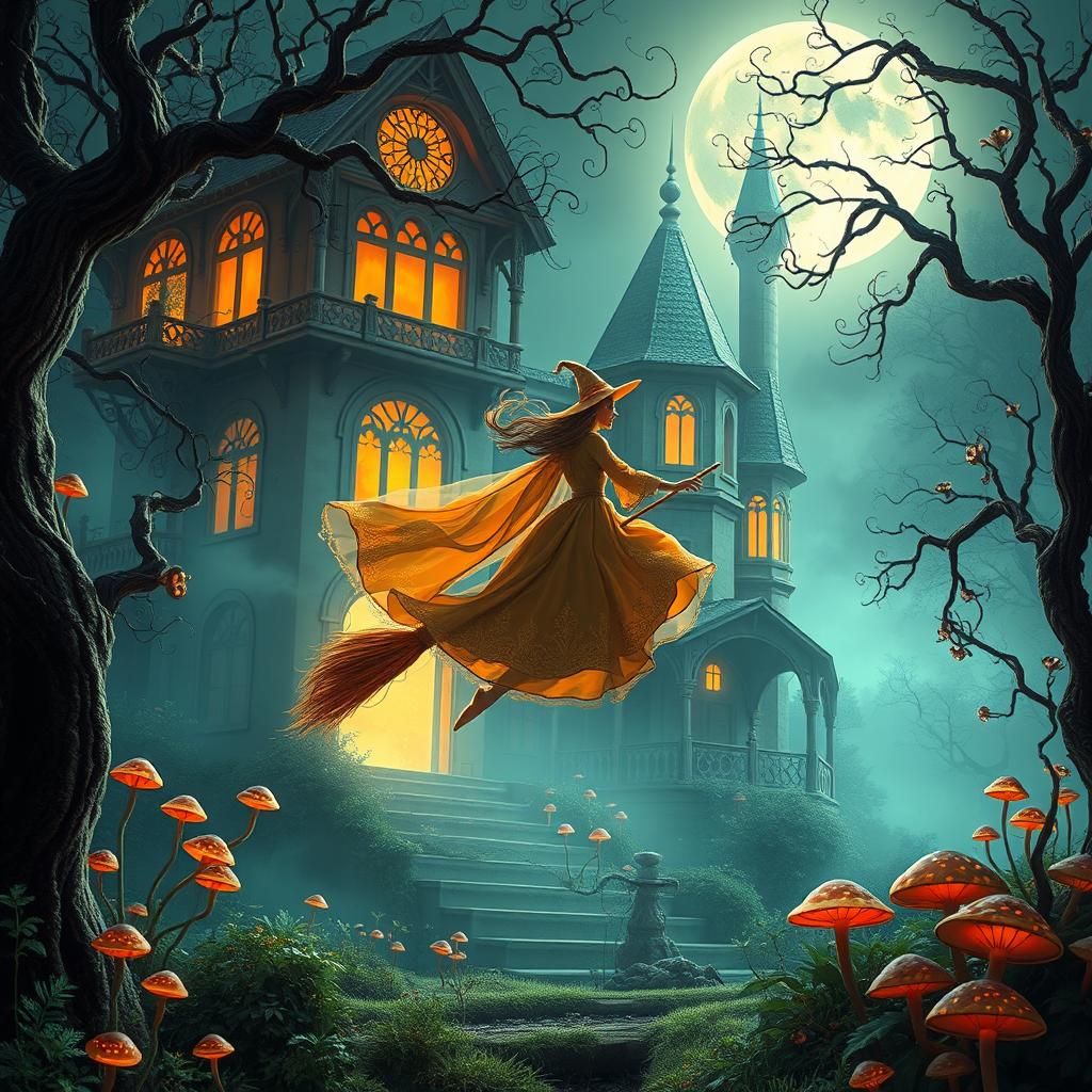 Mystical Witch at Haunted Mansion Threshold