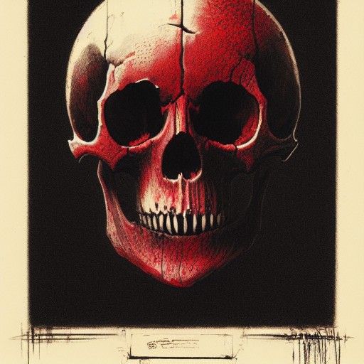 Sinister Skull in Death Metal Style