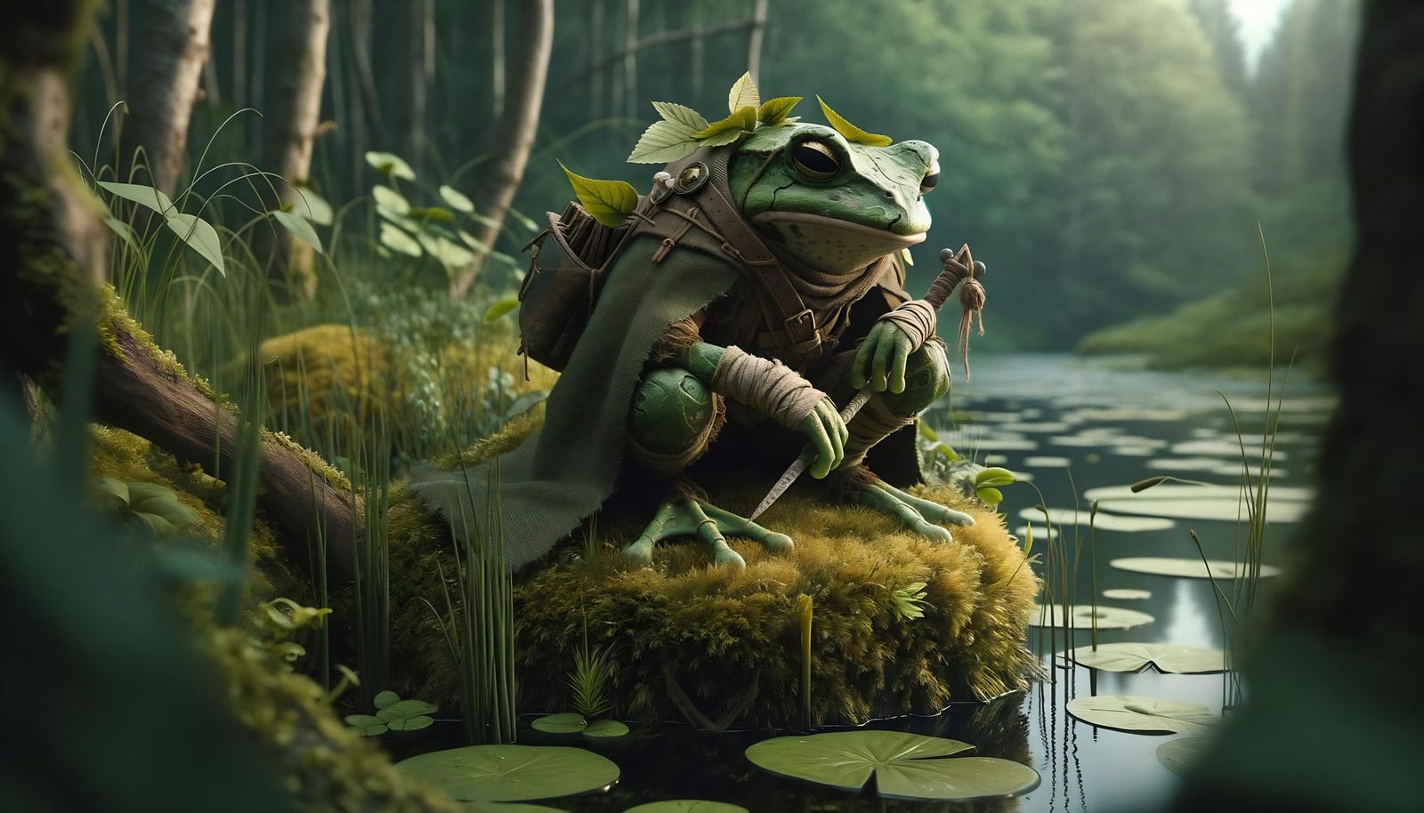 Vigilant Frog Scout in Wetland Domain