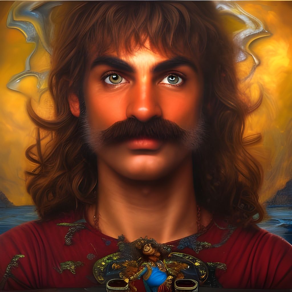 Ornate Portrait of Super Mario: Ethereal Fantasy