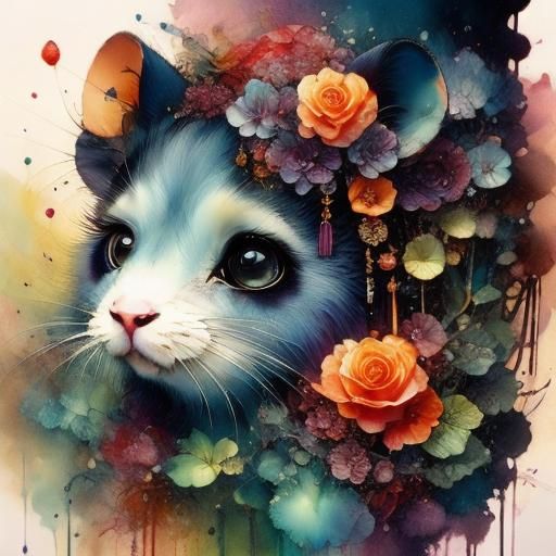 Intricate Tattoo Filigree Design in Fantasy Style