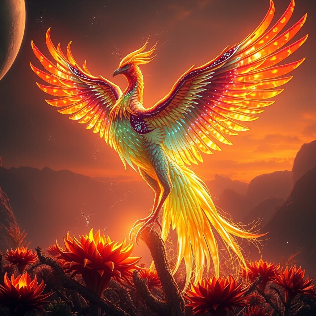 Bioluminescent Phoenix Rising on Exoplanet