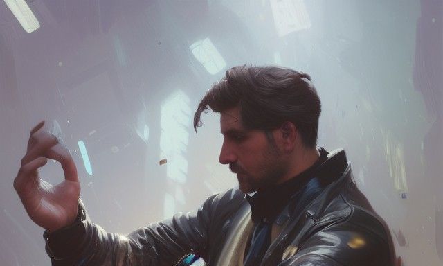 Detailed Portrait of a Man in Digital Art Style