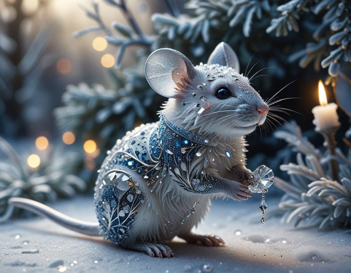 Ice Jewel Mouse in Winter Wonderland