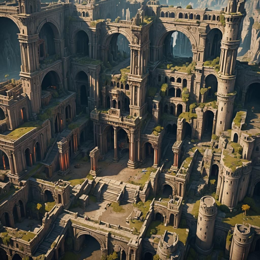 Detailed Colosseum Games as Matte Painting