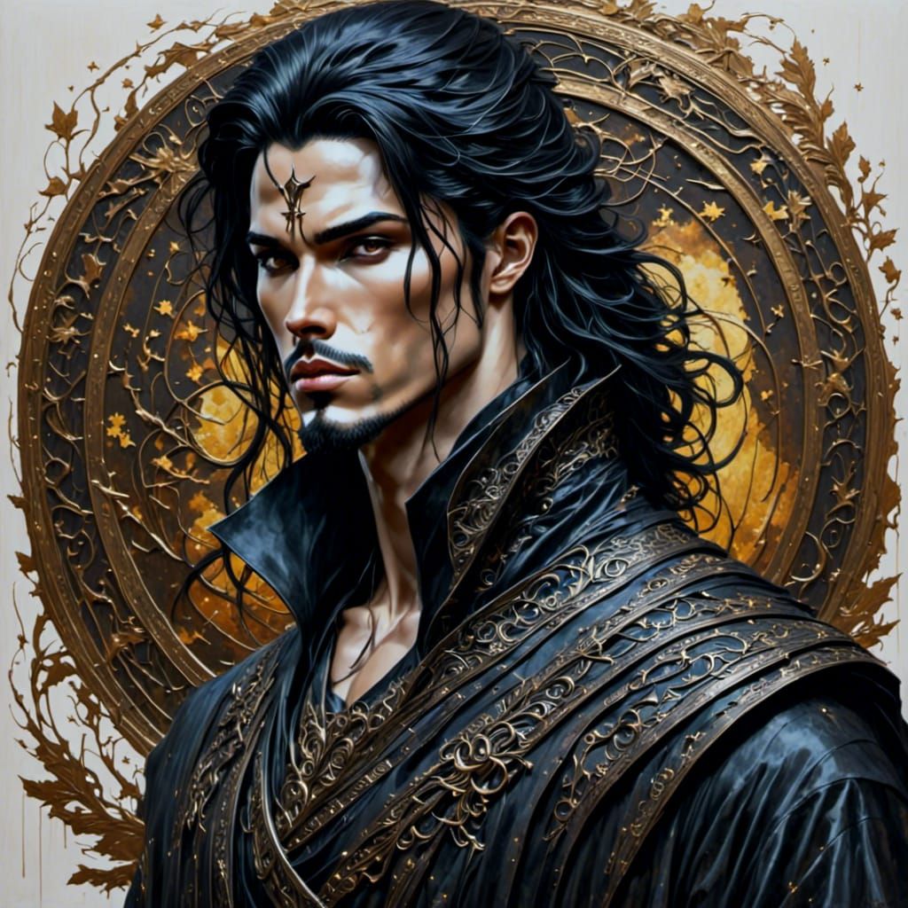 Cloaked Figure with Scythe in Dark Fantasy Forest