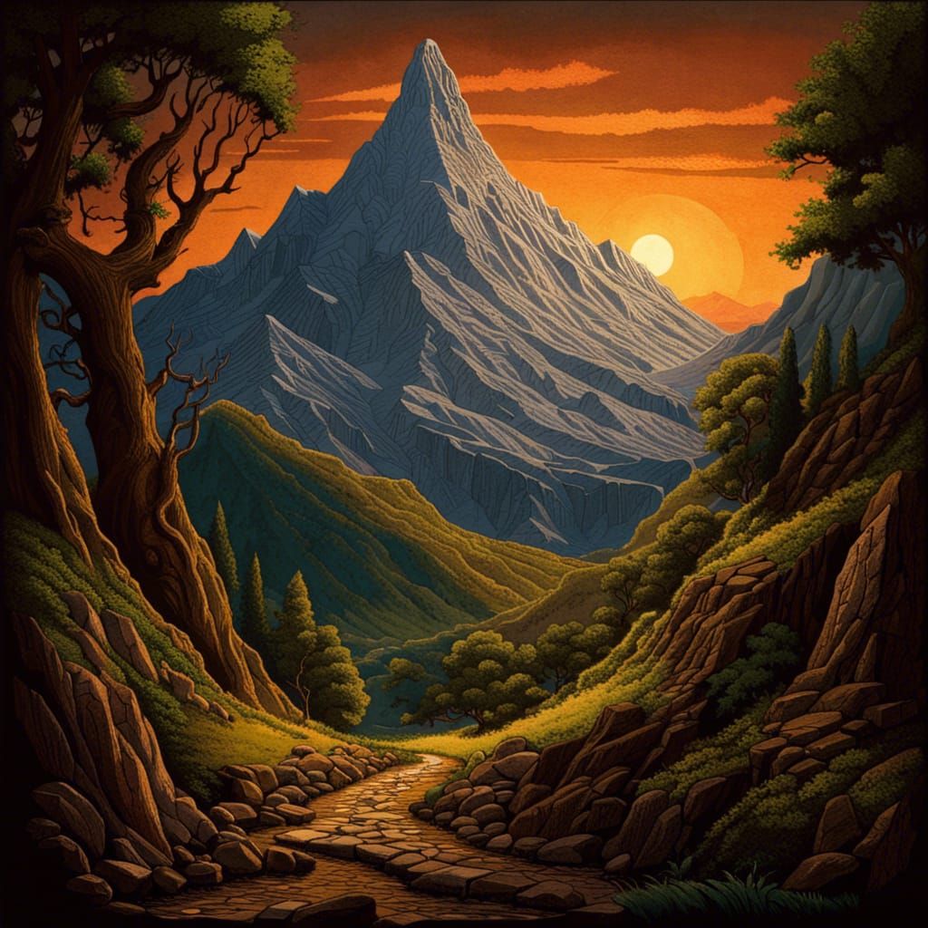 The Lonely Mountain: Classic Fantasy Illustration