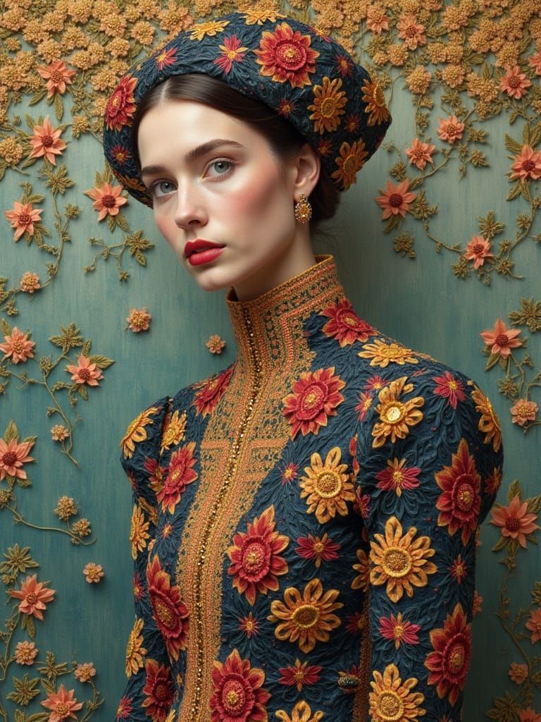 Architextual Couture Doodleblend Petrykivka Hyaline Poetic Quilling Melodramatic Lighting Fashion