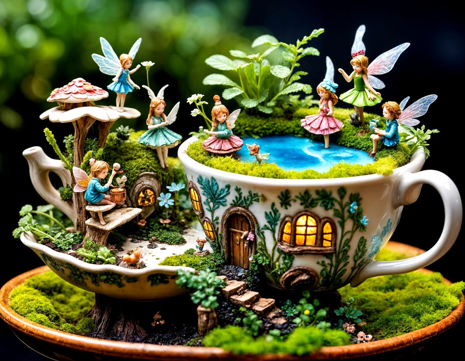 Magical Fairy Tale Garden in a Teacup