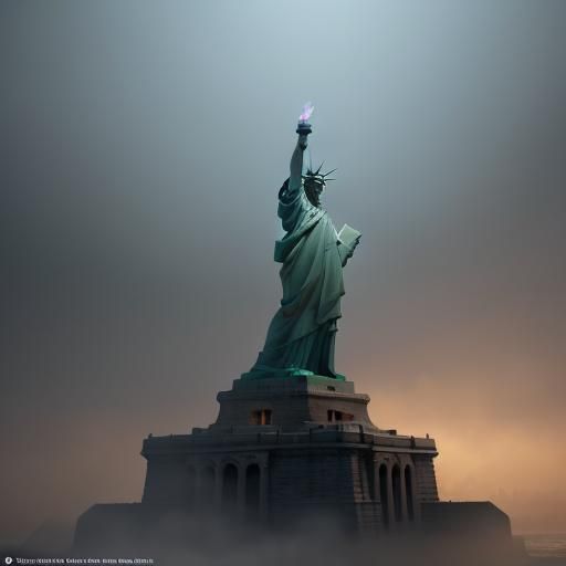 Statue of Liberty as Ms. Joker in Art Deco Style