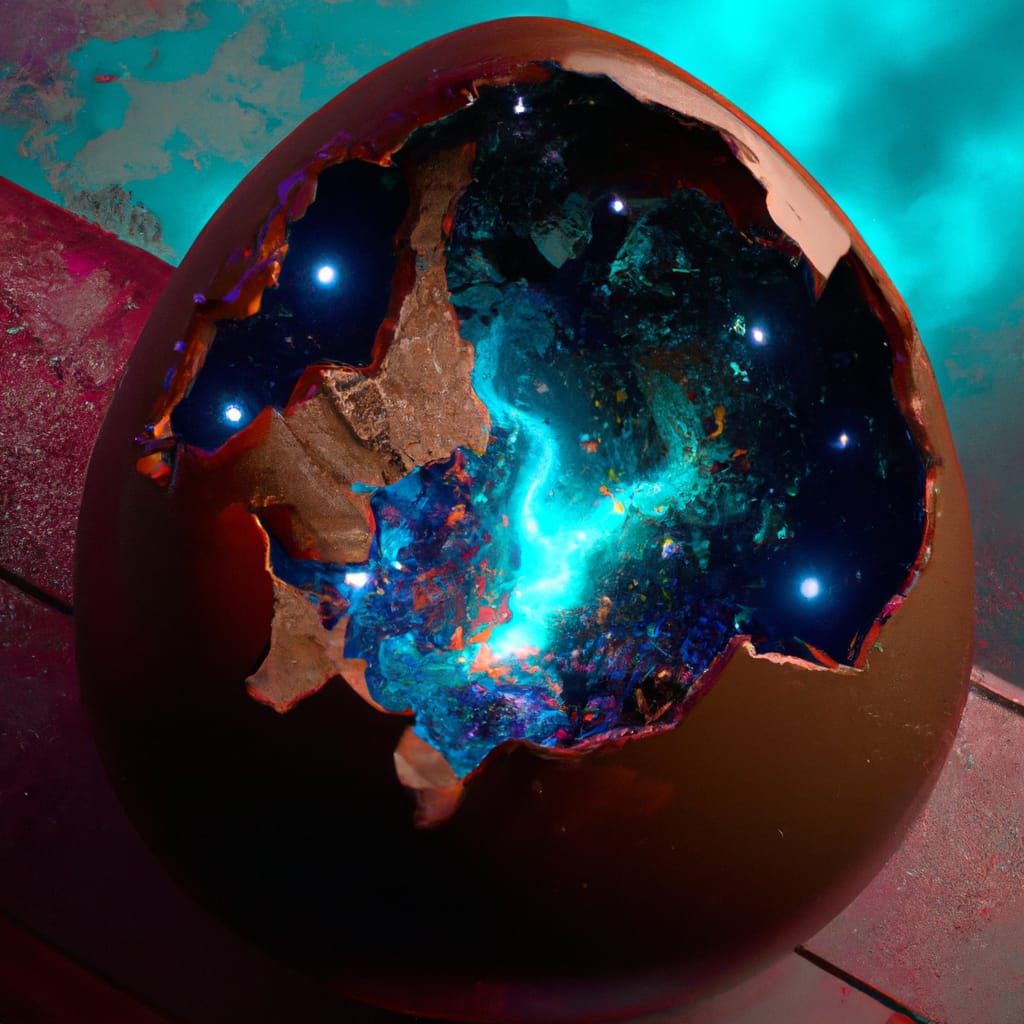 Galaxy inside of ckracked egg
