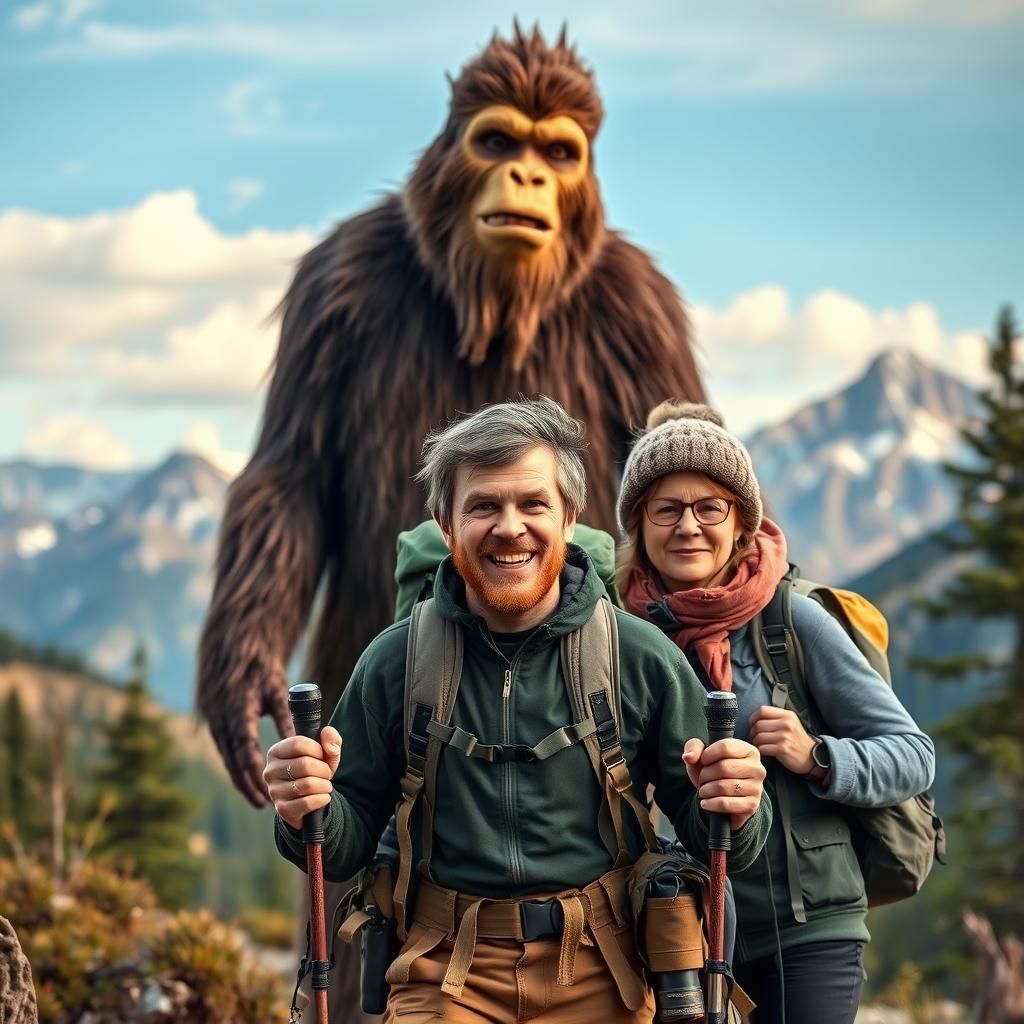 Hikers' Surprise: Sasquatch Photobomb in National Geographic...