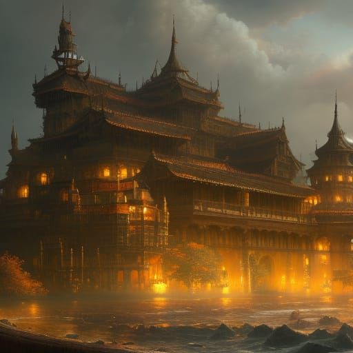 Hooded Alien Portrait in Detailed Digital Art Style