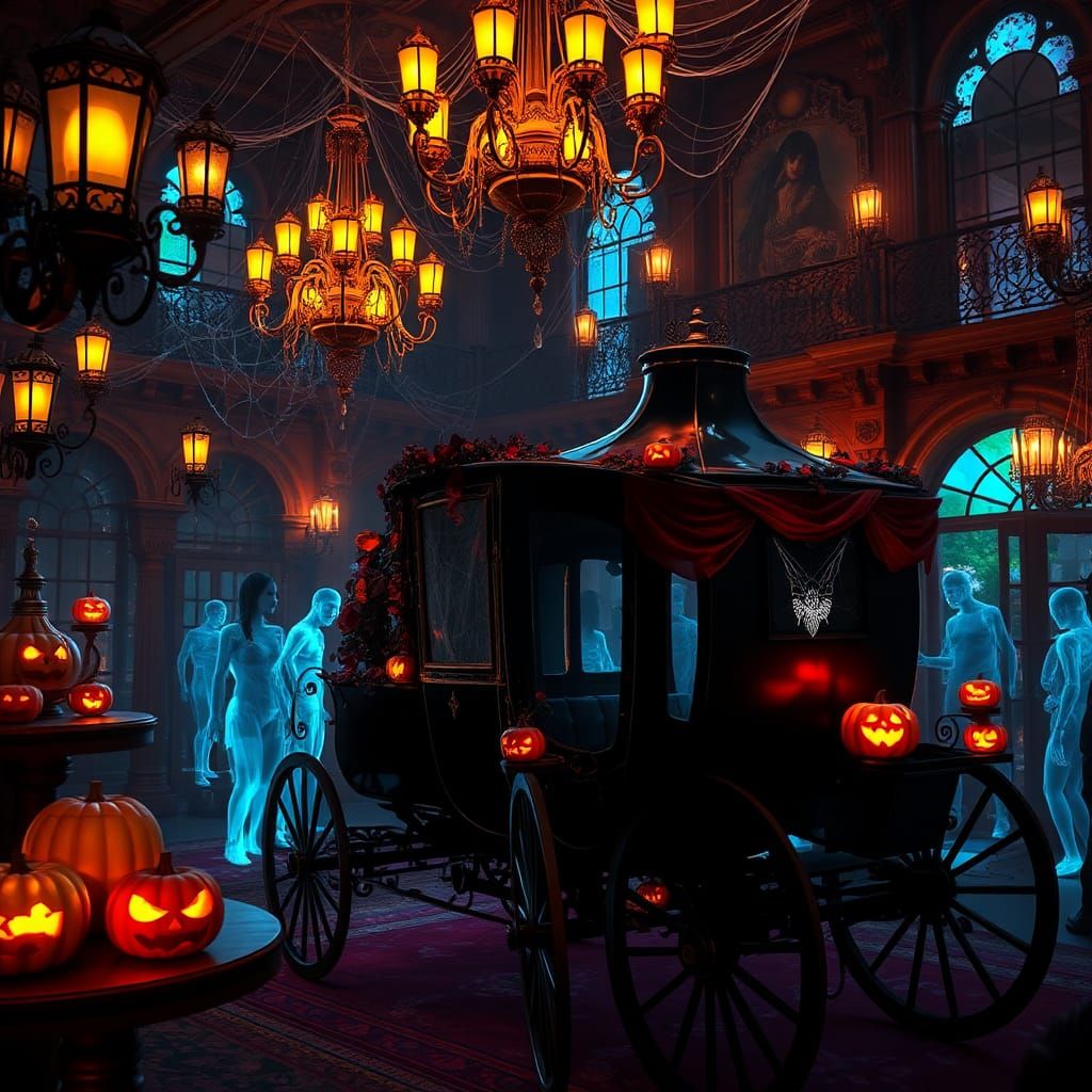 Victorian Halloween Party in Opulent Mansion