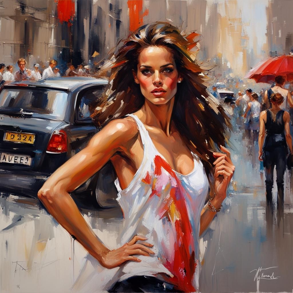 Izabel Goulart in London: Garmash-Style Portrait