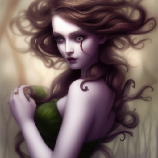 Ethereal Woman Portrait in Fantasy Art Style