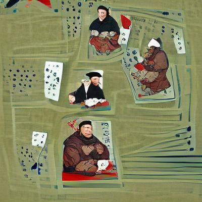 Genghis Khan and Martin Luther Play Cards