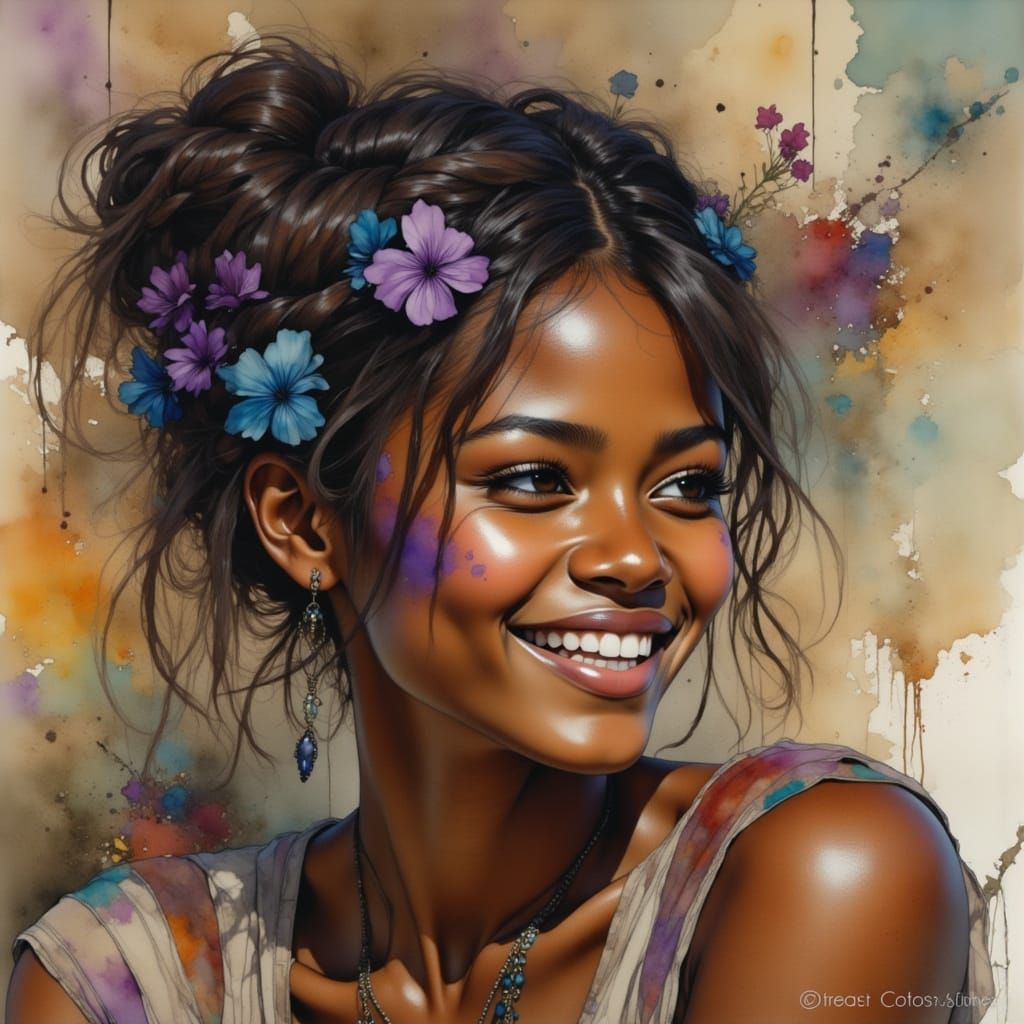 Post-Apocalyptic Woman, Painterly Style