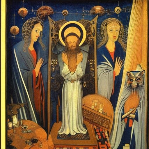 Sci-Fi Vampire Lord in Expressionist Style