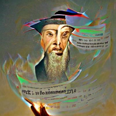Nostradamus Portrait in Renaissance Style