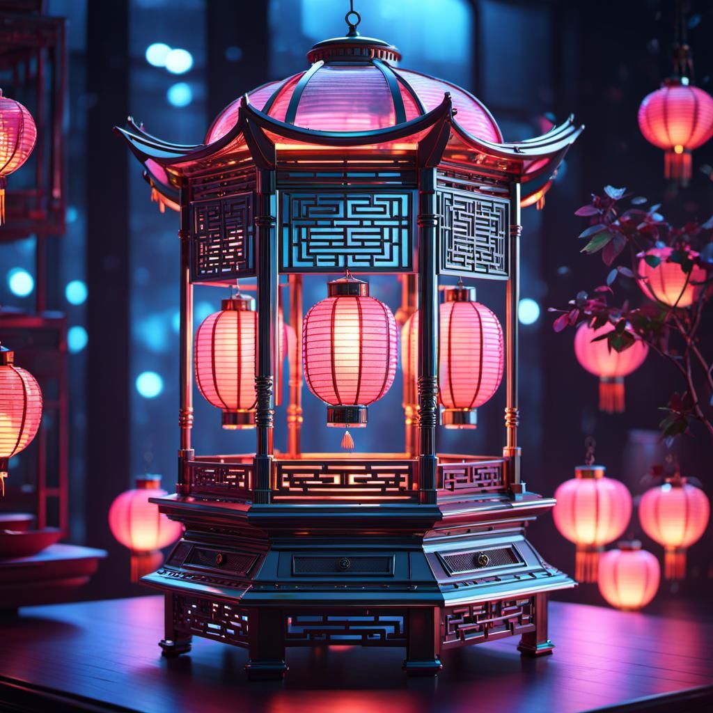 Chinese lantern music box,