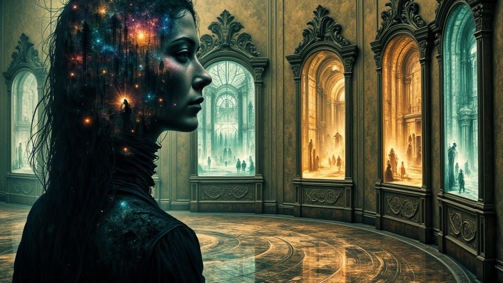 Infinite Mirrors Reflect Surreal Dreamscape