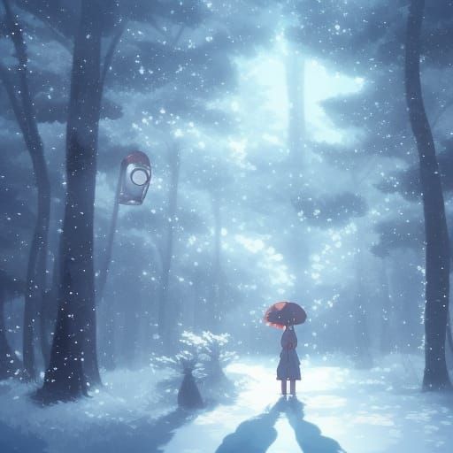 Anime Snowflakes in Studio Ghibli Style