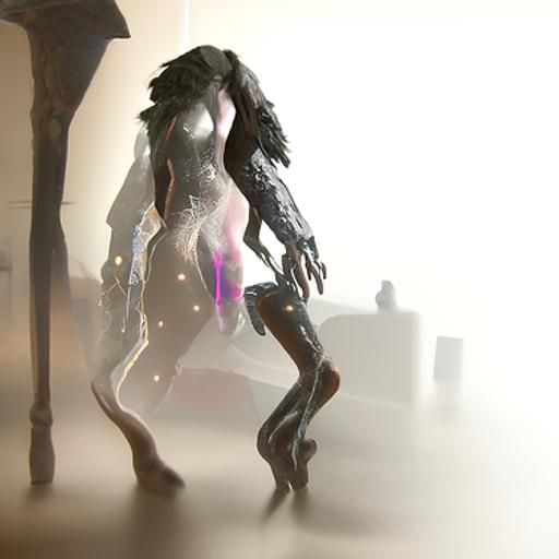 Cosmic Horror: Monster Chase in Cyberpunk Astral Illustratio...