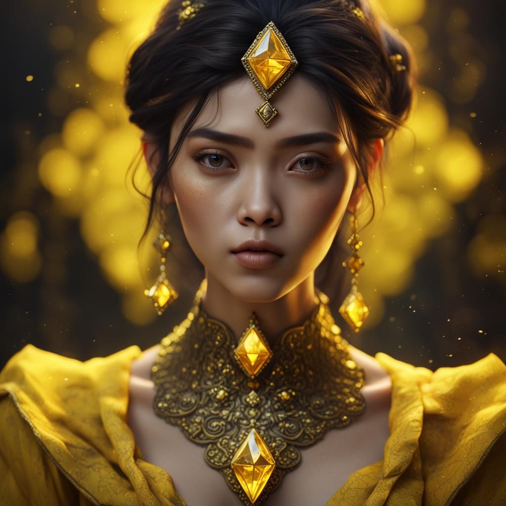 The yellow diamond jewel samurai