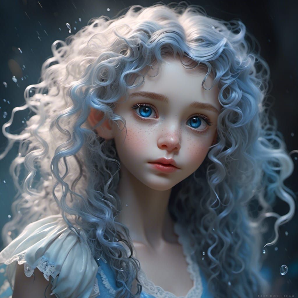 Beautiful Little Fairy Girl Portrait