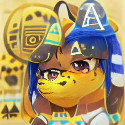 Stylized Ankha Portrait from Animal Crossing