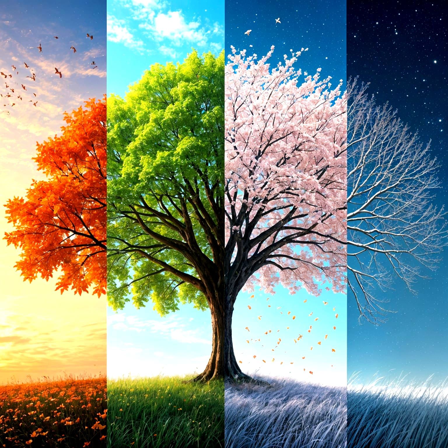 The Four Seasons: A Tree's Journey