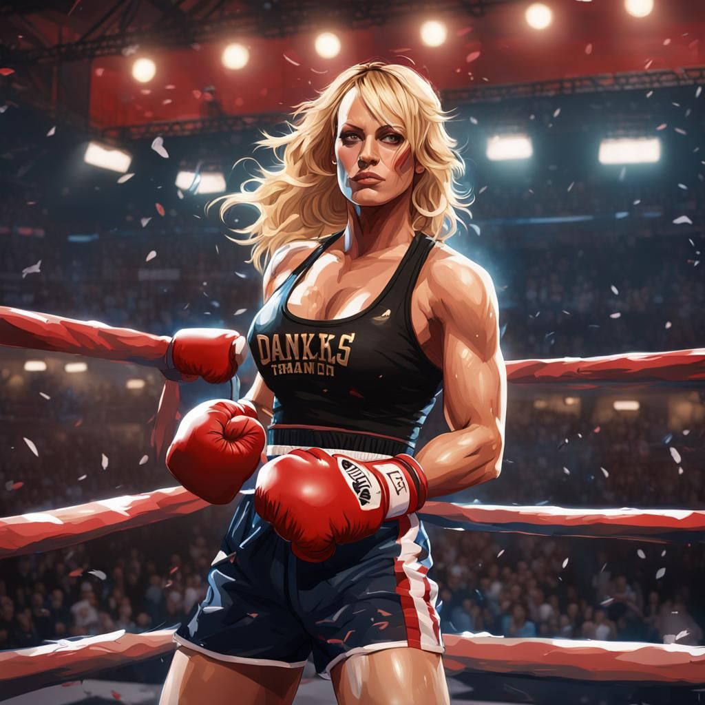 Boxer Stormy Daniels Triumphant in the Ring
