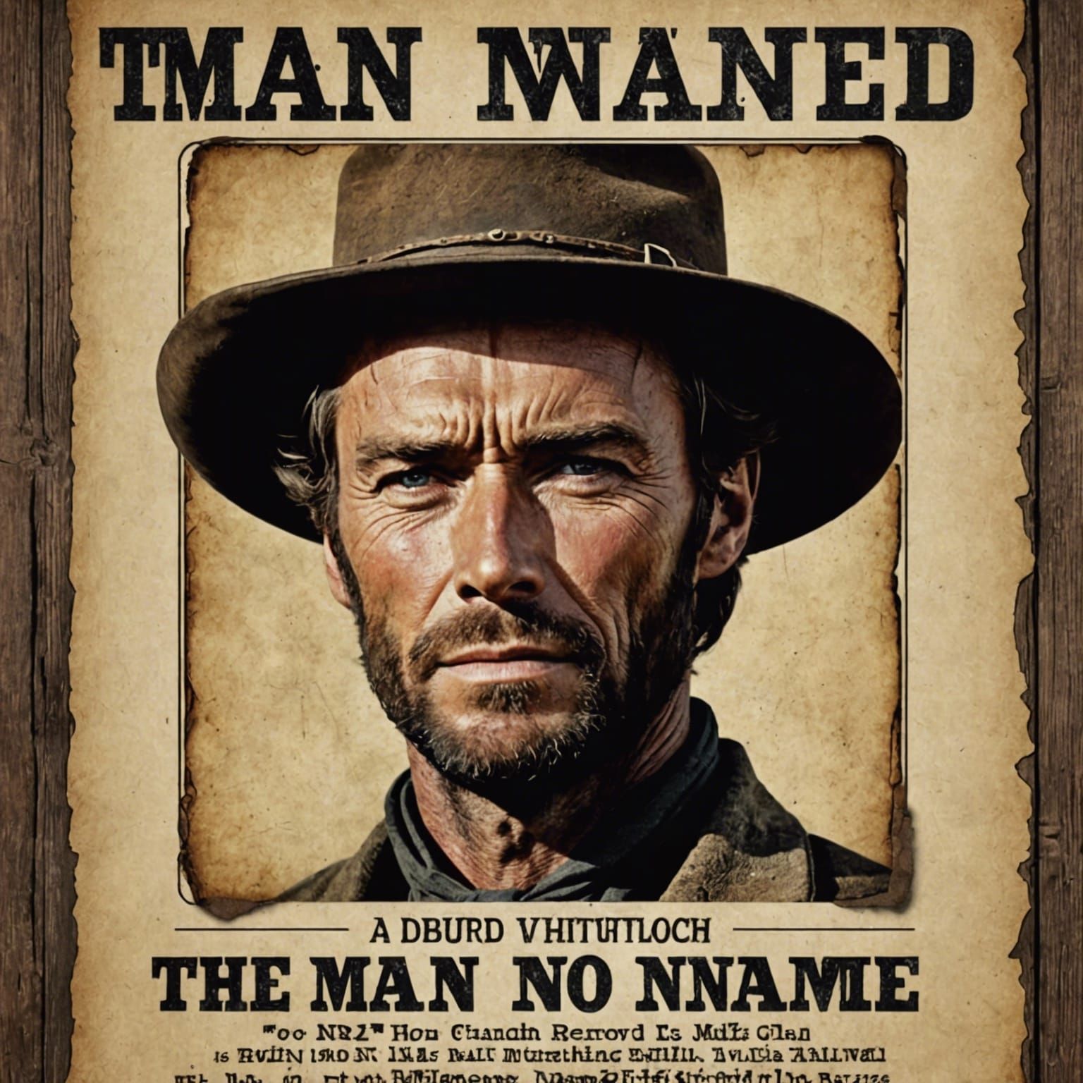 Vintage Movie Poster: The Man with No Name