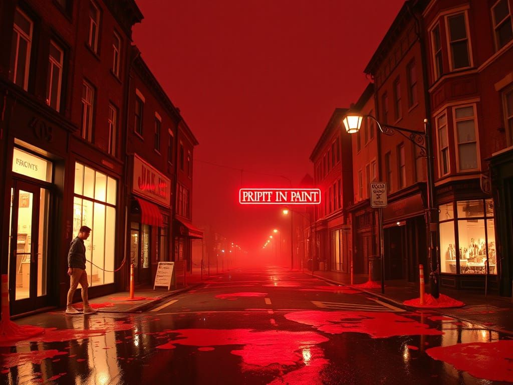 Ethereal Gothic Cityscape in Vibrant Digital Paint