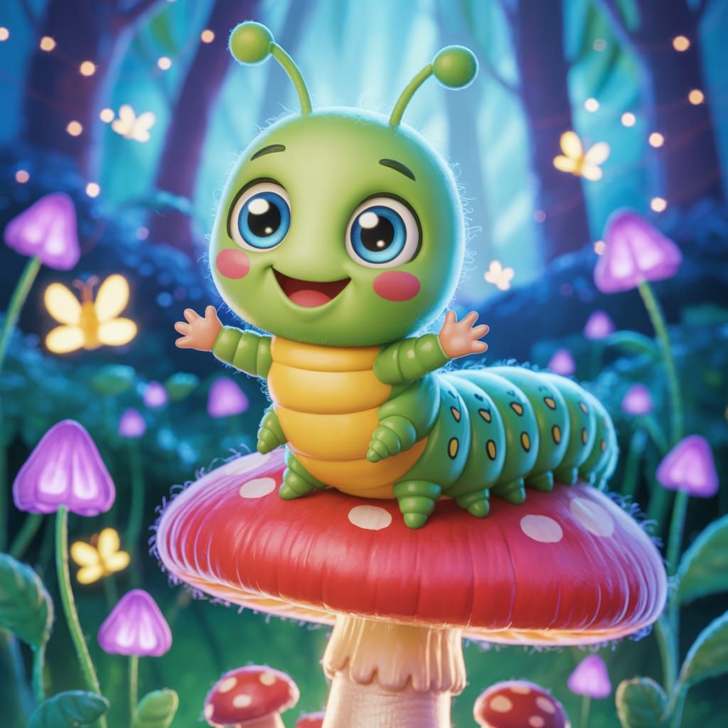 Chibi Excited Caterpillar