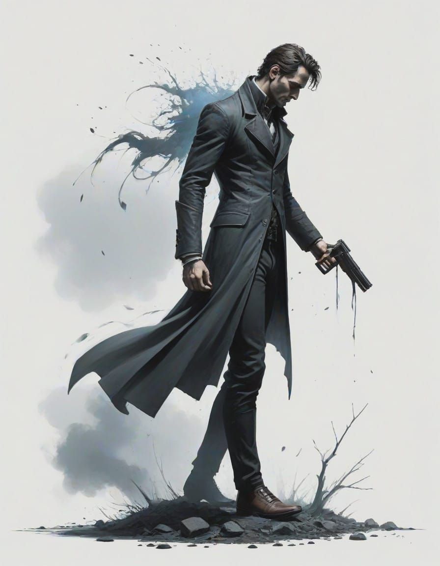 Ethereal Solo Landscape in Dark Fantasy Art